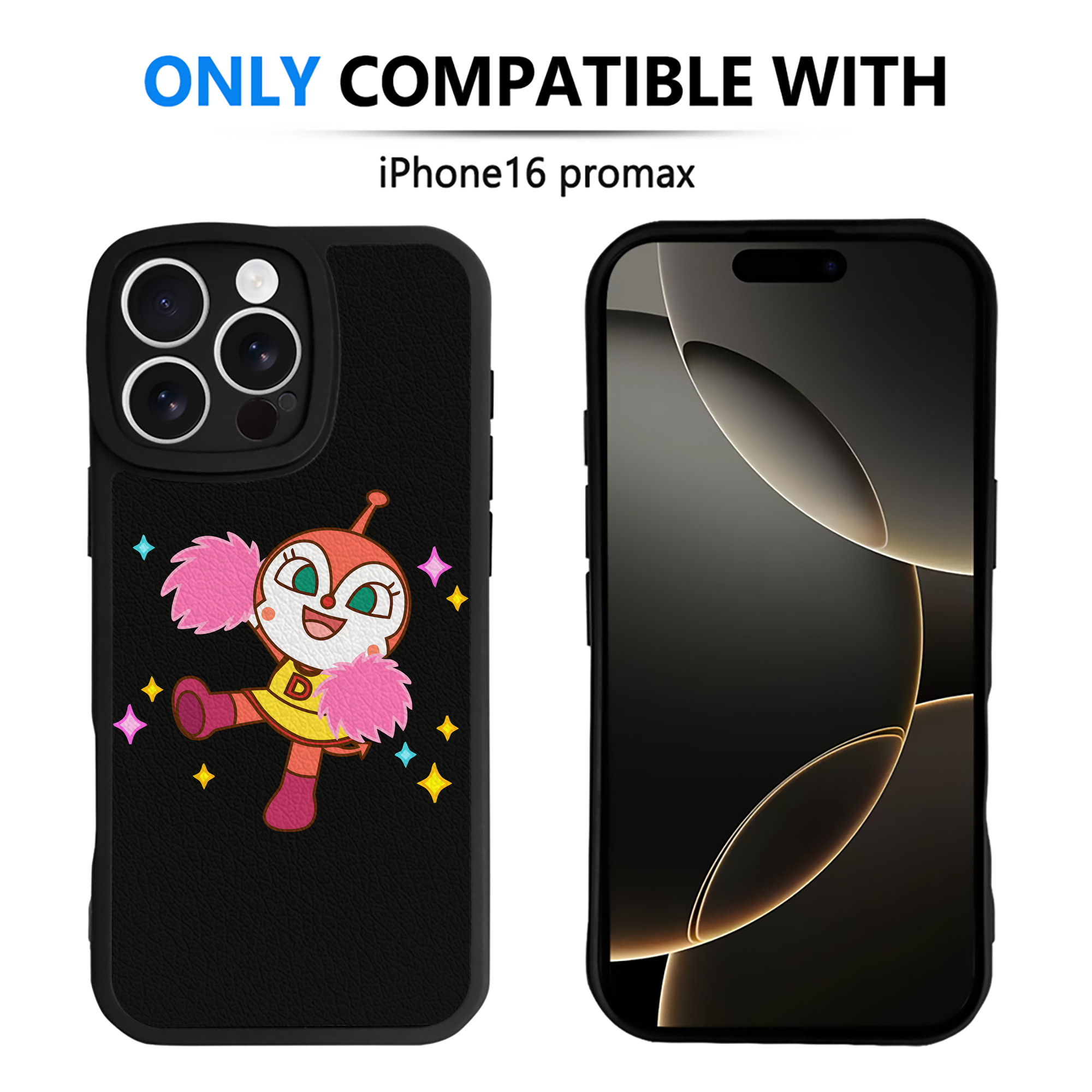 （画像用） アンパンマン Anpanman 【iPhone 16シリーズ対応】シリコンスマホケース（レザー調） 材質：シリコン